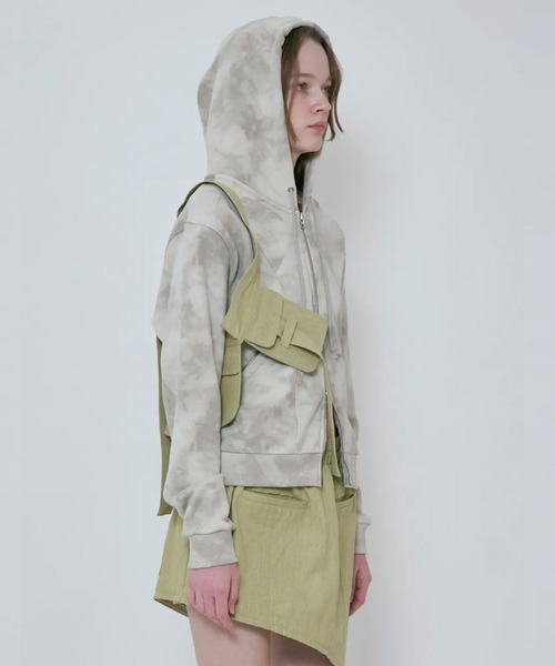 VIAVANDA パーカー RUST DOUBLE ZIP HOODIE レディース