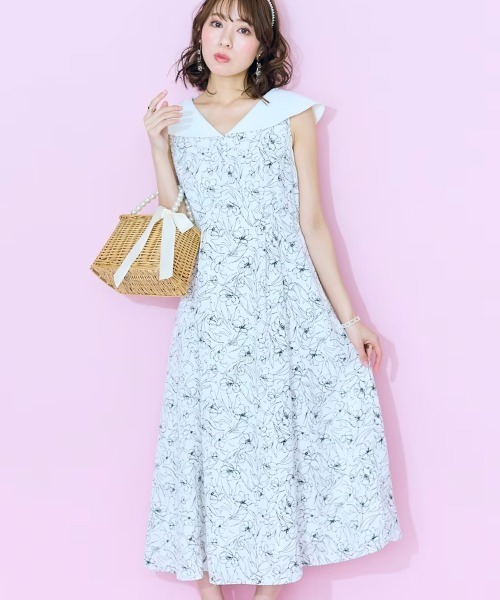 marun（マルン） ワンピース 「大きいサイズ」 フラワープリント