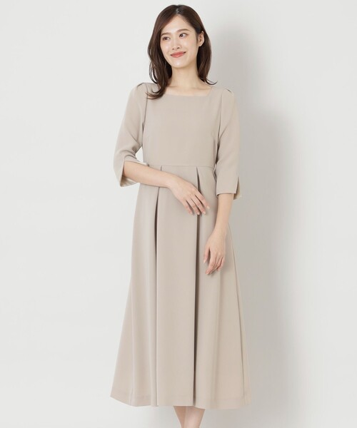 TO BE CHIC」 半袖ワンピース 40 ベージュ レディース : 84543737 