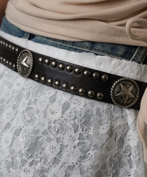 SPINNS（スピンズ） ベルト スター合皮ベルト レディース : ZOZOTOWN