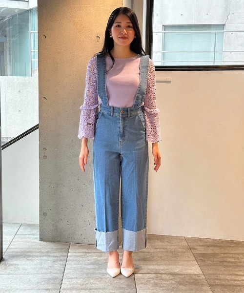 完売　フレンチルック美脚ワイドデニムパンツ　JENNE XL フレンチルック美脚ワイドデニムパンツ｜JENNE(ジェンヌ)公式