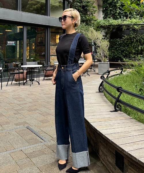 ジーンズ デニム デニムパンツ フレンチルック美脚ワイドデニム