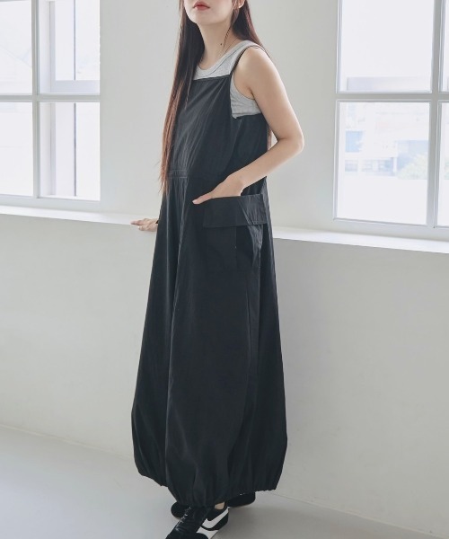 nemne（ネンネ） ワンピース 「unnome」ドローコードキャミワンピース