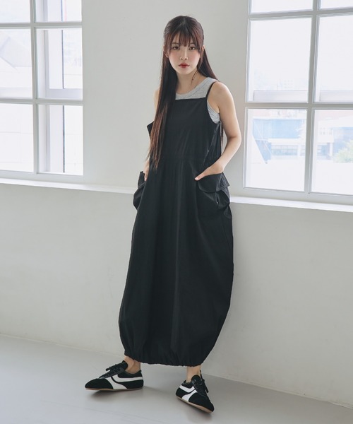 nemne（ネンネ） ワンピース 「unnome」ドローコードキャミワンピース