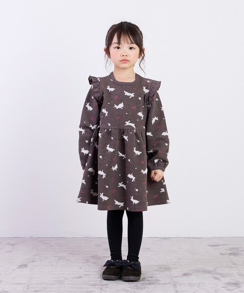 la poche biscuit（ラポシェビスキュイ） ワンピース うさぎ柄