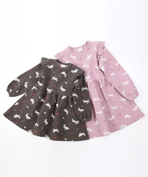 la poche biscuit（ラポシェビスキュイ） ワンピース うさぎ柄