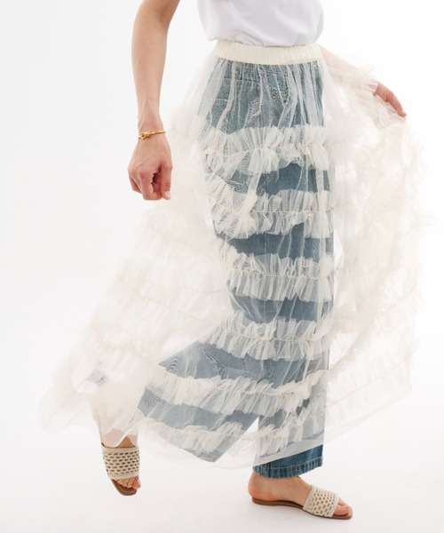 シースルースカート フラワーレースシースルースカート|allureville OFFICIAL SITE