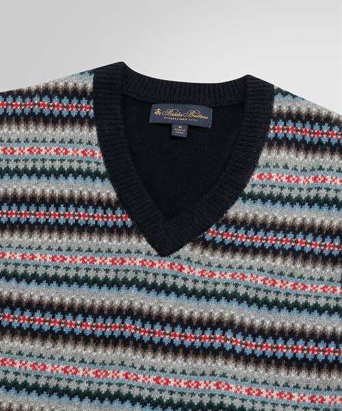 【イタリア製ウール100】Brooks Brothers Vネックベスト　M メリノウール Vネックベスト | Brooks Brothers/ブルックス