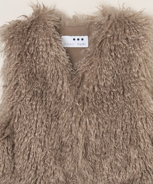 three dots（スリー ドッツ） ベスト ジレ ウェイビーファー