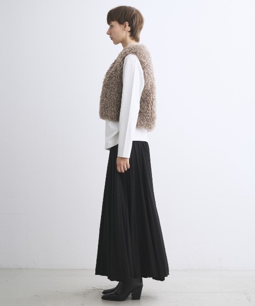 three dots（スリー ドッツ） ベスト ジレ ウェイビーファー