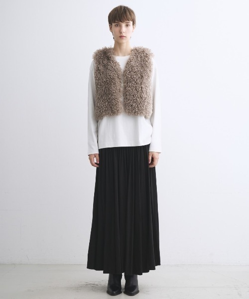 three dots（スリー ドッツ） ベスト ジレ ウェイビーファー