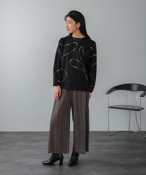 Bou Jeloud パンツ ランダムプリーツパンツ レディース