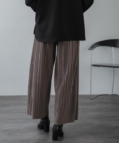 Bou Jeloud パンツ ランダムプリーツパンツ レディース