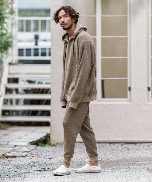 CAMBIO（カンビオ） パンツ mp13092- Dobby Jacquard Cut Sew Tapered