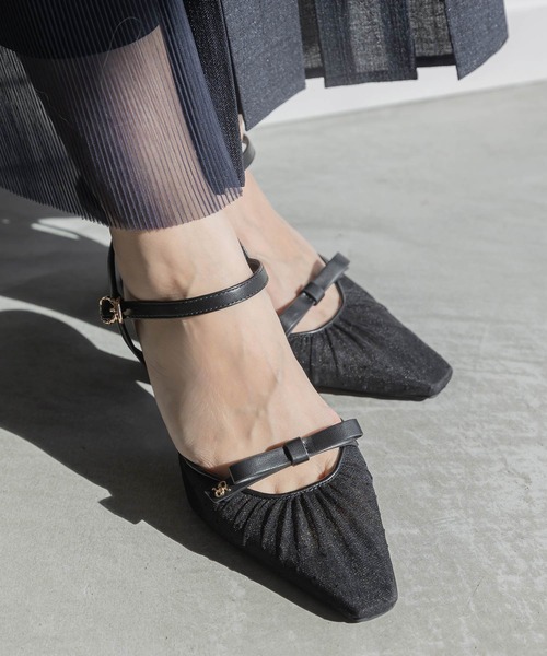 【未使用 美品】RANDA シアーリボンストラップパンプス RANDA パンプス シアーリボンストラップパンプス : ZOZOTOWN