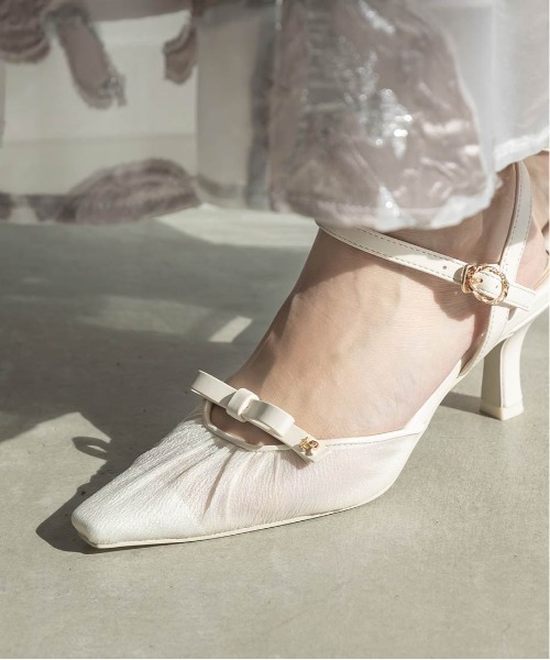 【未使用 美品】RANDA シアーリボンストラップパンプス RANDA パンプス シアーリボンストラップパンプス : ZOZOTOWN