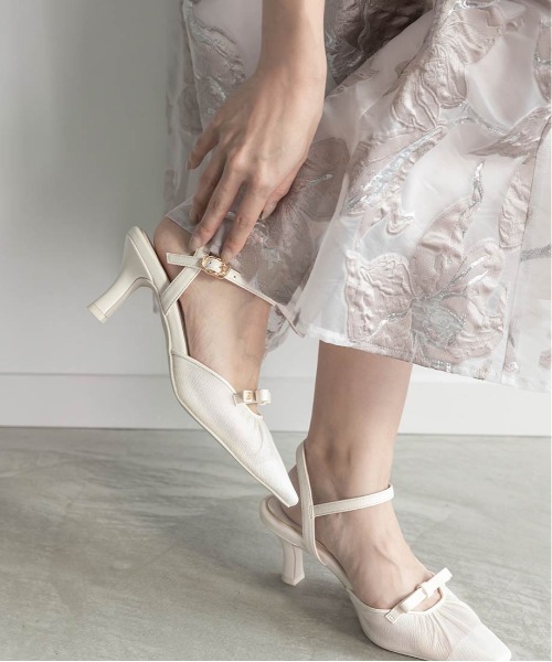 【未使用 美品】RANDA シアーリボンストラップパンプス RANDA パンプス シアーリボンストラップパンプス : ZOZOTOWN