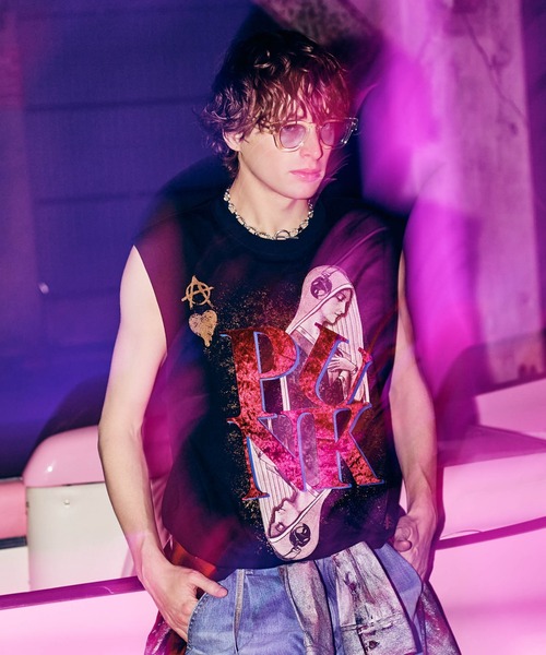 glamb PUNK タンクトップ M glamb（グラム） タンクトップ Punk Prayer Tank Top / パンク