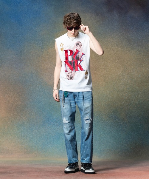 glamb（グラム） タンクトップ Punk Prayer Tank Top / パンク