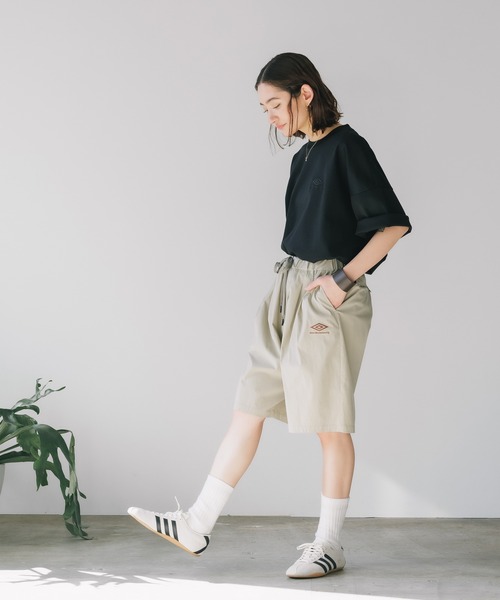 【上XL，下M】MALBON ショートパンツセット クリーム XMMSH31J2 XEXYMENS UVカット トリコット クーリング ショートパンツ