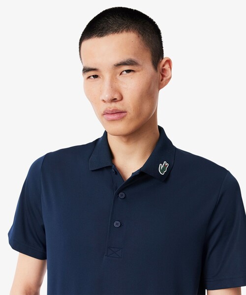 【美品】LACOSTE 黒 ポロシャツ 半袖 ワニロゴ サイズ4 L相当 LACOSTE/白ワニ/ポロシャツ/Size 2/匿名配送/送料無料｜Yahoo