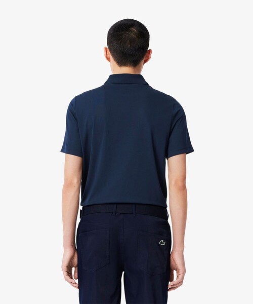 LACOSTE ポロシャツ カラーワニロゴパッチゴルフポロシャツ