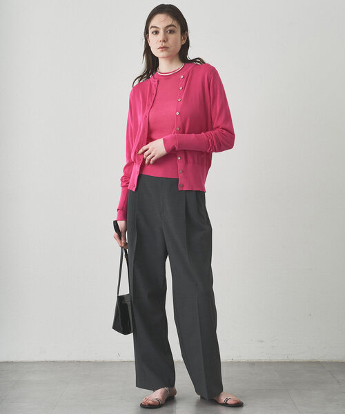 Whim Gazette シャギーニットジレ ベビーピンク ウィムガゼット Whim Gazette シャギーニットジレ （babypink