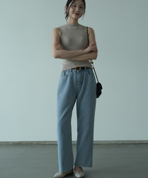 ニットノースリーブ　シティショップ　MOZH ニット セーター 「9色展開」一枚でも重ね着でも！季節の変わり目に