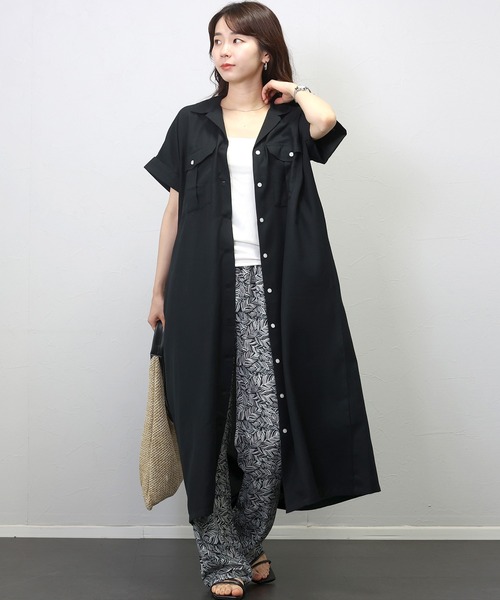 mi-mama☆45R リネン ジャケット メゾンジゴ シャツワンピース mi-mama☆45R リネン ジャケット メゾンジゴ シャツワンピース mi-mama