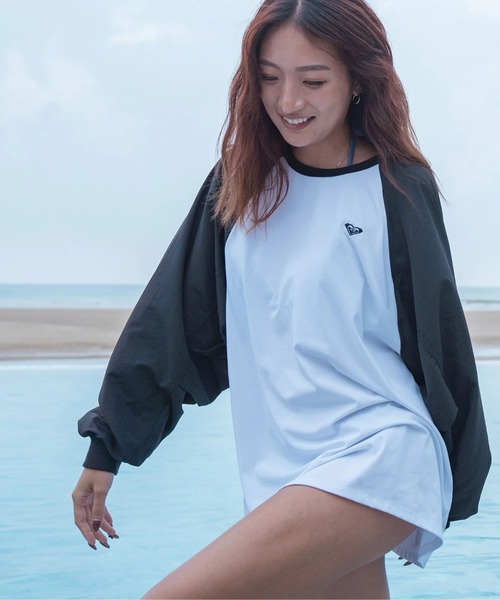 tシャツ LA PALMA /ロキシー水陸両用サンプロテクションラグランスリーブトップス（水着） レディース ROXY tシャツ LA PALMA /ロキシー水陸両用サンプロテクション