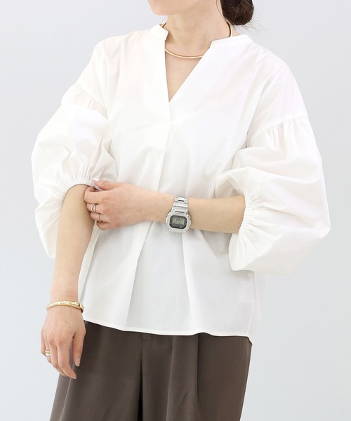 Aletta vita ブラウス シャツ バルーンスリーブスキッパーブラウス