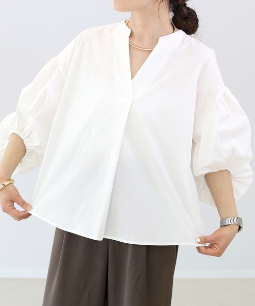 Aletta vita ブラウス シャツ バルーンスリーブスキッパーブラウス 