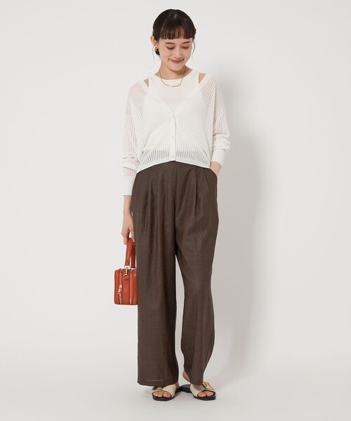 green label relaxing【美品】春色 リネン ジャケット パンツ green label relaxing スラックス パンツ 「size TALLあり」Soft