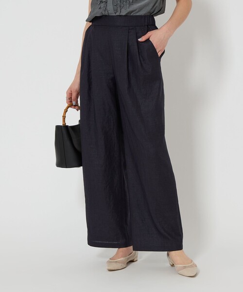 green label relaxing【美品】春色 リネン ジャケット パンツ green label relaxing スラックス パンツ 「size TALLあり」Soft