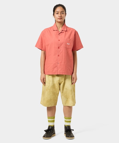 HUF パンツ GARDEN CENTER PIGMENT DYED WORK SHORT メンズ