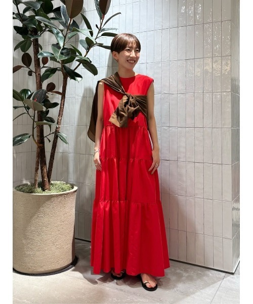 allureville ワンピース タイプライターティアードワンピース