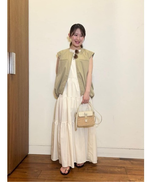 【美品】allureville タイプライターティアードワンピース　レッドS タイプライターティアードワンピース|allureville OFFICIAL SITE