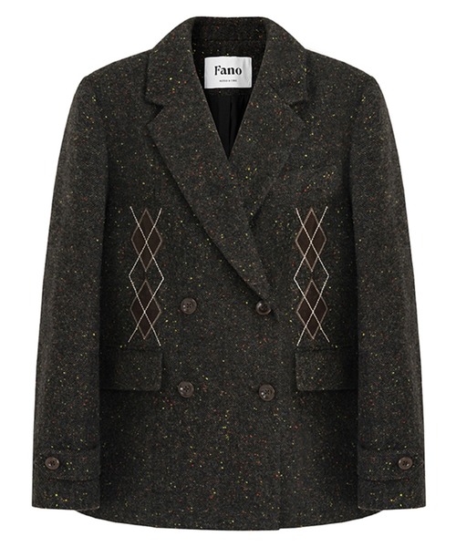 Fano Studios」 テーラードジャケット S ダークブラウン レディース