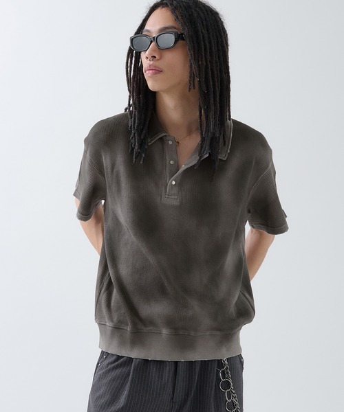 ポロシャツ Hard Spray Thermal Polo / ハードスプレーサーマルポロ メンズ | ANDER HUNK | 06