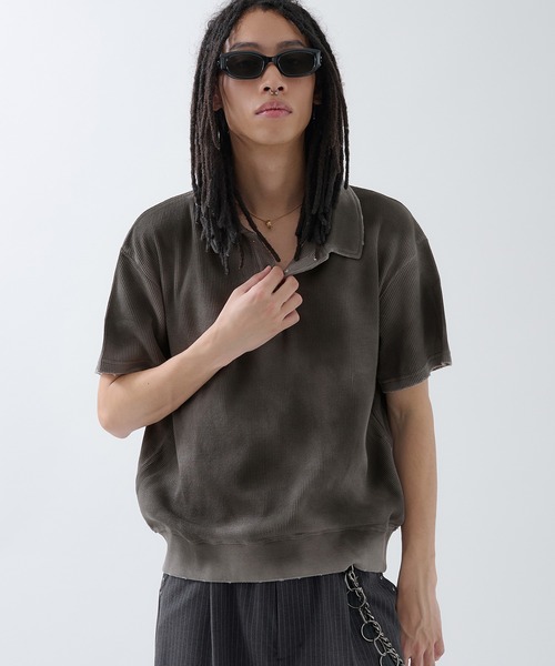 ポロシャツ Hard Spray Thermal Polo / ハードスプレーサーマルポロ メンズ | ANDER HUNK | 09