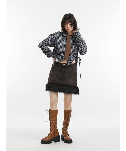 jouetie（ジュエティ） スカート ファードッキングデニムミニスカート