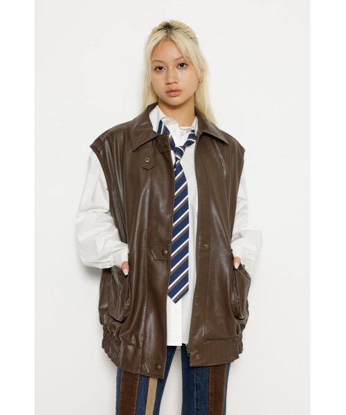 LAGUAGEMブラウン ベスト LAGUA GEM（ラグアジェム） ベスト FREE ブラウン レディース