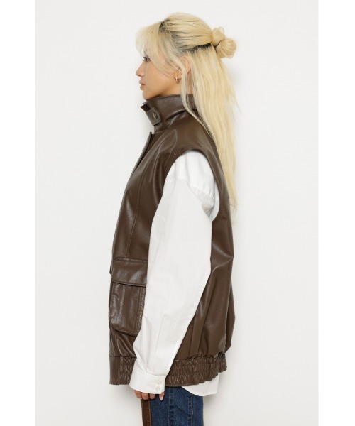 LAGUAGEMブラウン ベスト LAGUA GEM（ラグアジェム） ベスト FREE ブラウン レディース