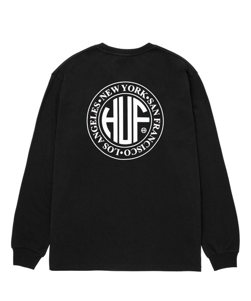 ★国内在庫/即発可*HUF*SPECTRUMロゴプリント長袖Tシャツ★ HUF 「HUF」 長袖Tシャツ - ブラック メンズ : ZOZOTOWN Yahoo