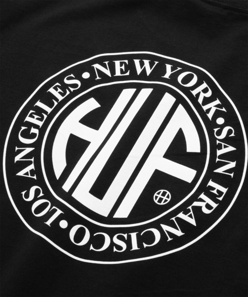 ★国内在庫/即発可*HUF*SPECTRUMロゴプリント長袖Tシャツ★ HUF tシャツ INTERGALACTIC LS TEE / ハフ プリント