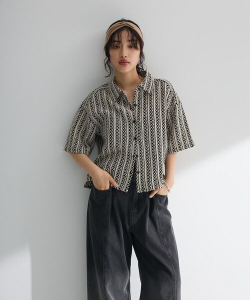 極美品 モロッカン ソレイヤード パッチワーク インド綿 ブラウス F 極美品 モロッカン ソレイヤード パッチワーク インド綿