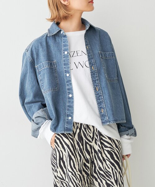 「U by SPICK&SPAN」 長袖シャツ FREE ネイビー レディース Spick＆Span 「Spick & Span」 長袖シャツ FREE ネイビー