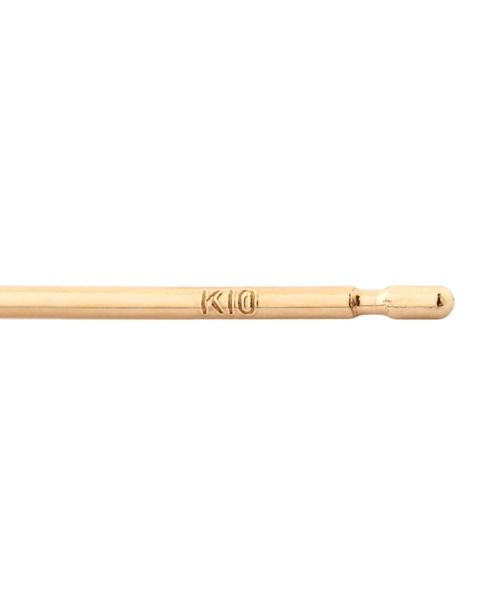 ピアス 天然石×ムーンピアス「K10」 レディースの画像