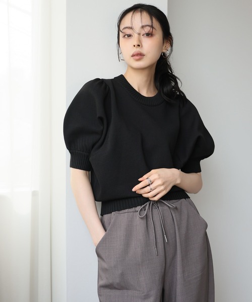 LUDLOW ラドロー　カシミア　ニット　パフスリーブ itto サマーニット ニット セーター 「軽い着心地＆美シルエット