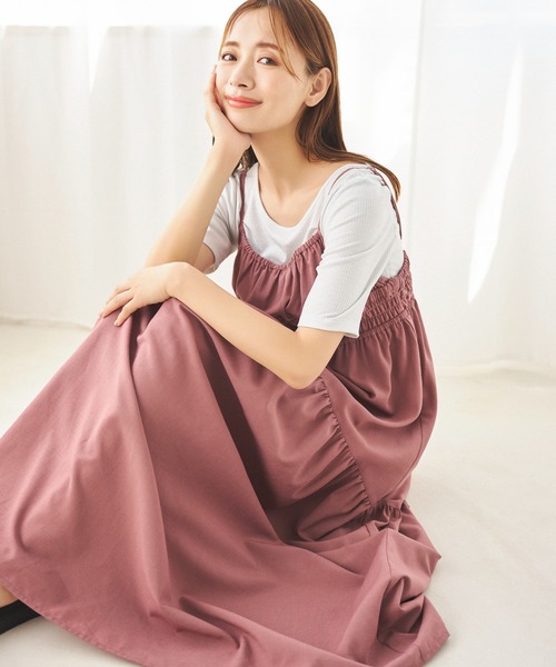 mysty woman '25ssセットアップライクキャミワンピース 新品未使用 mysty woman｜セットアップライクキャミワンピース | Rakuten
